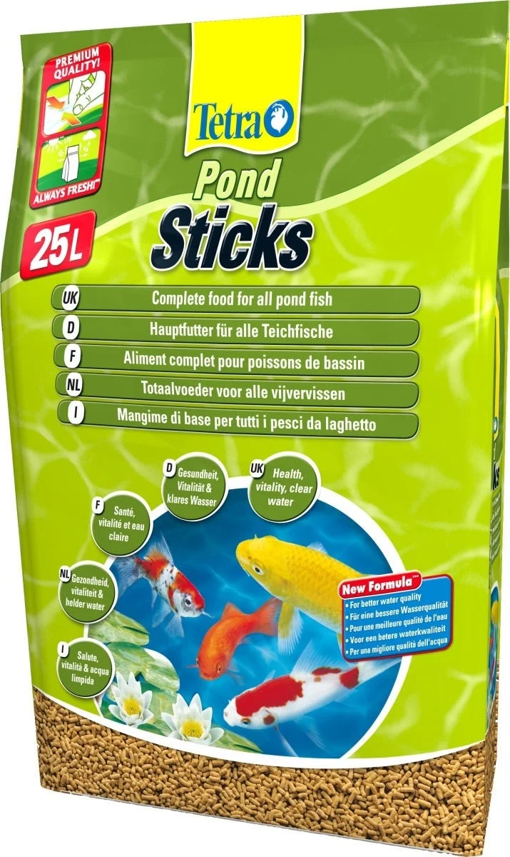 Aliment complet pour poisson de bassin sous forme de stick - Tetra Pond sticks - 25 L