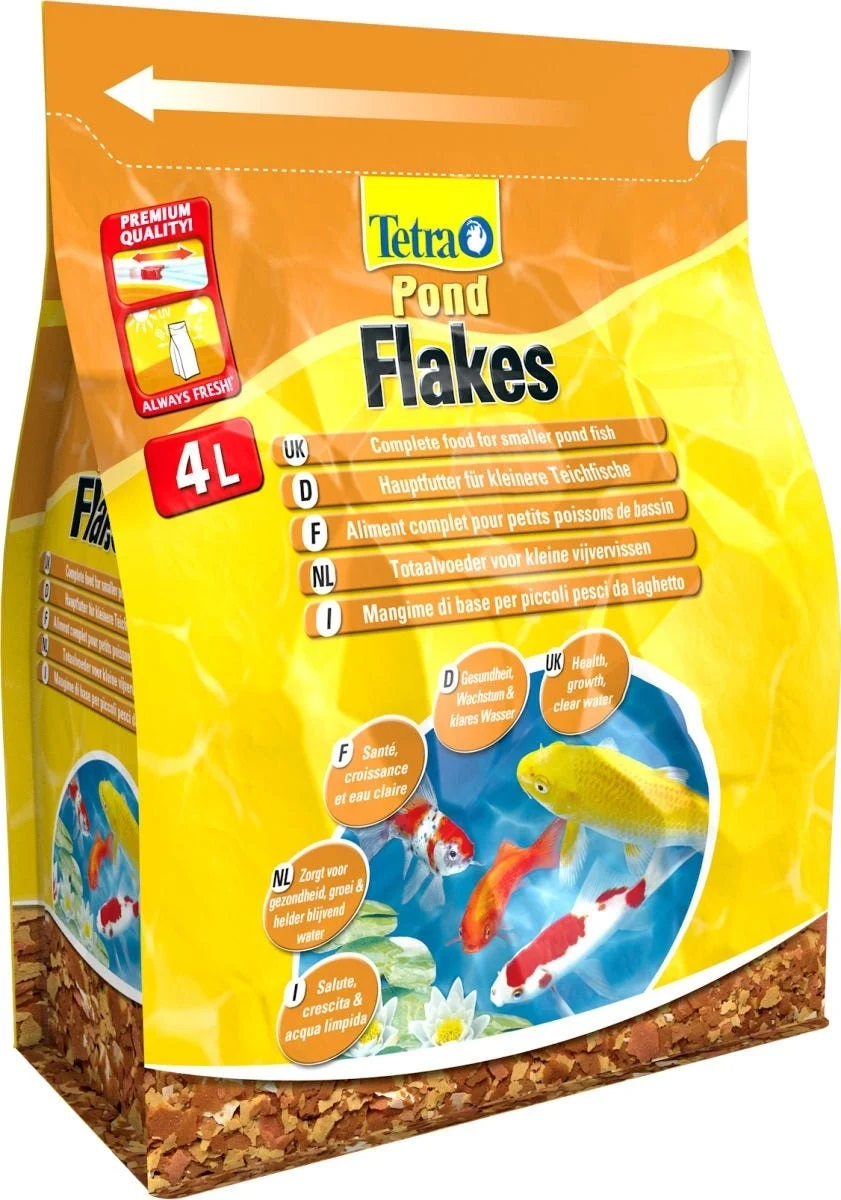 Aliment complet pour poisson de bassin sous forme de flocon - Tetra Pond flakes- 4 L