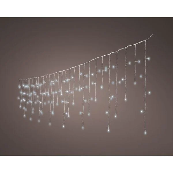 Guirlande rideau lumineux - Blanc froid- 11 m - câble blanc
