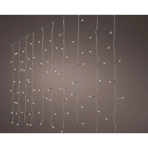 Guirlande rideau - Bland froid - 2,25 X1,5 m - extérieur - câble transparent