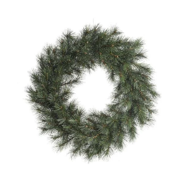 Couronne malmö - Givré - 110 branches -Vert/blanc -Ø 50 cm