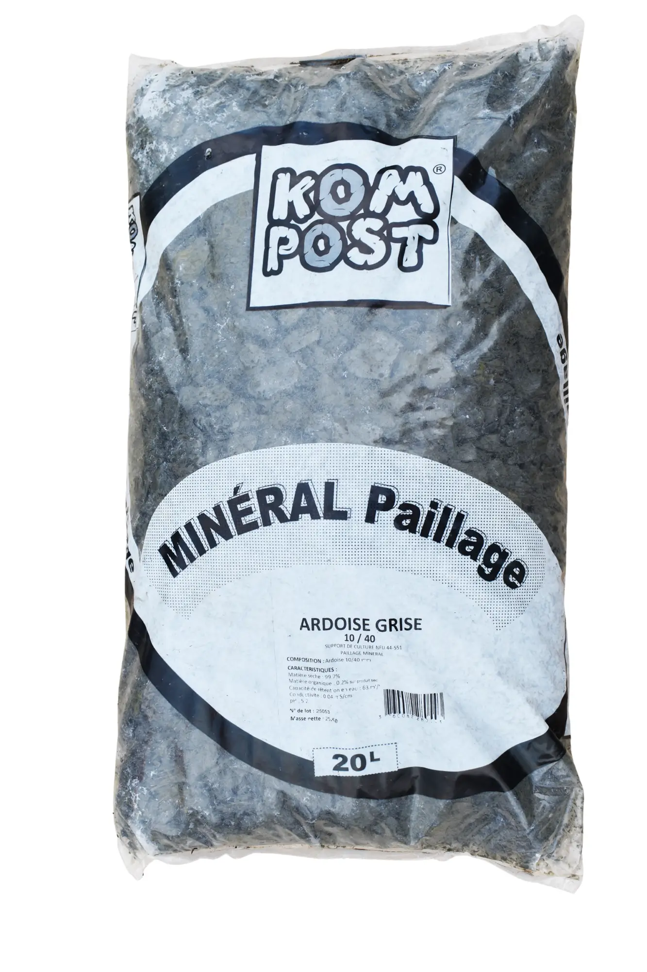 Ardoise grise 10/40 - Palette 42 sacs de 20 L
