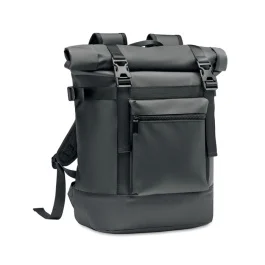 Zaino rolltop in telone con spallacci imbottiti