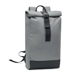 Zaino rolltop riflettente con porta laptop imbottito